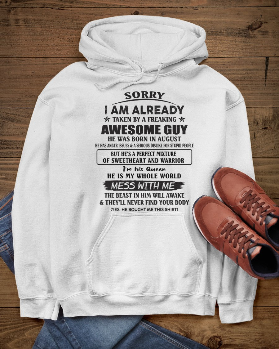 August - Awesome guy born in August - Perfect gift for your girlfriend or wife (SKU12-38-08)