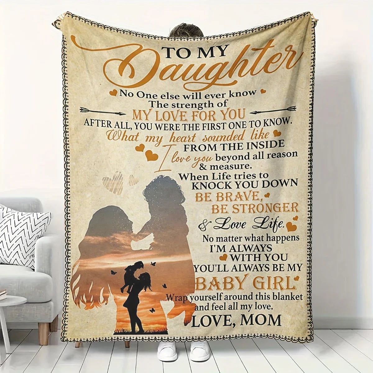 Couverture cadeau spéciale pour votre fille - De la part de maman 