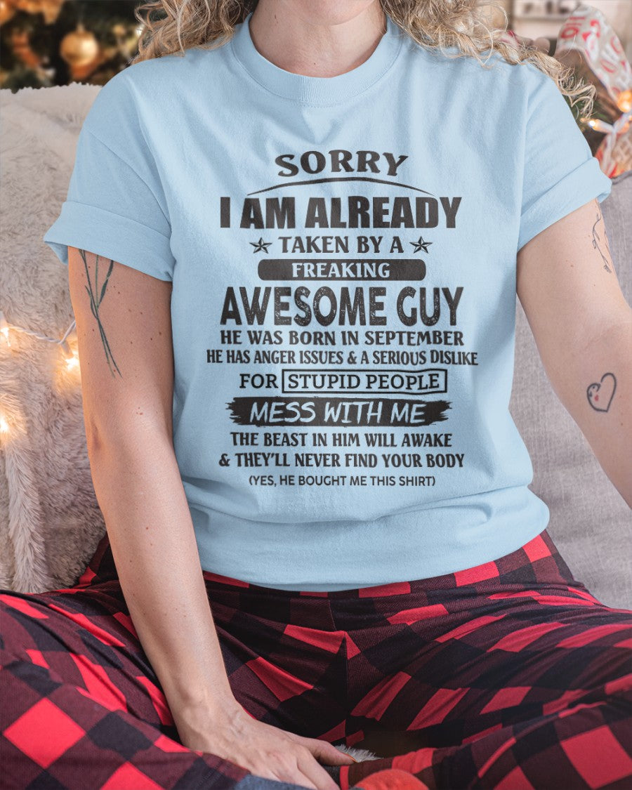 September - Awesome guy - The special gift for your girlfriend, wife - (SORRY-GUYS) - SUN09