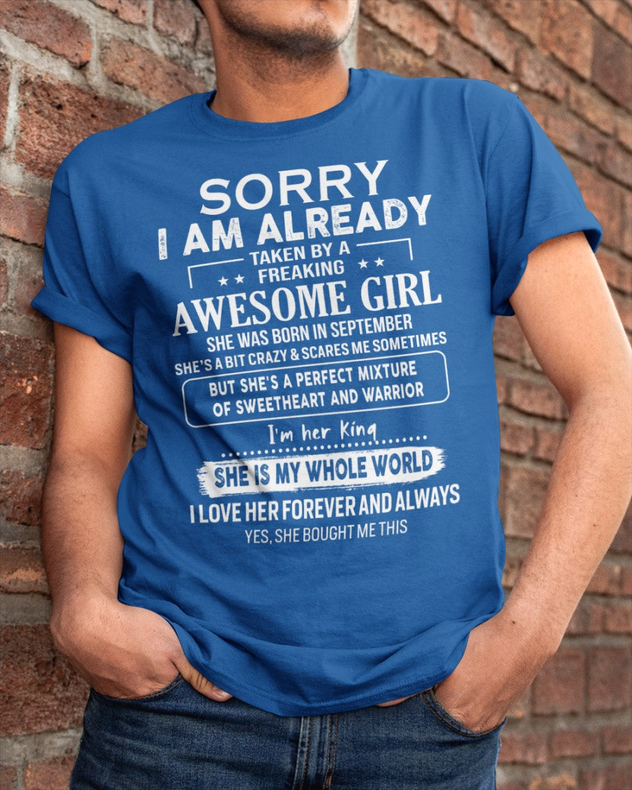 September - Awesome girl - Perfect gift for your boyfriend - (SKU06-69-09) - SUN09