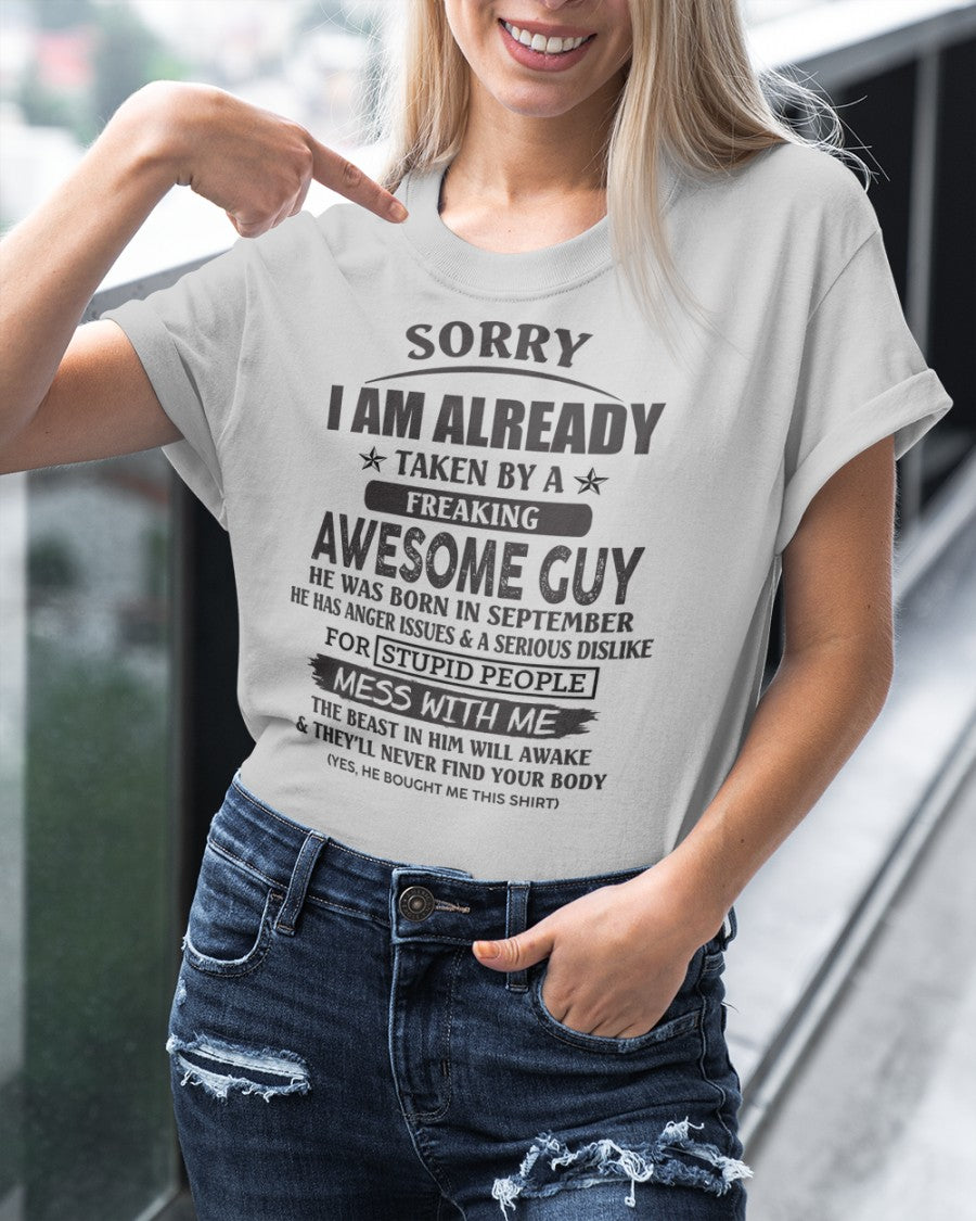 September - Awesome guy - The special gift for your girlfriend, wife - (SORRY-GUYS) - SUN09