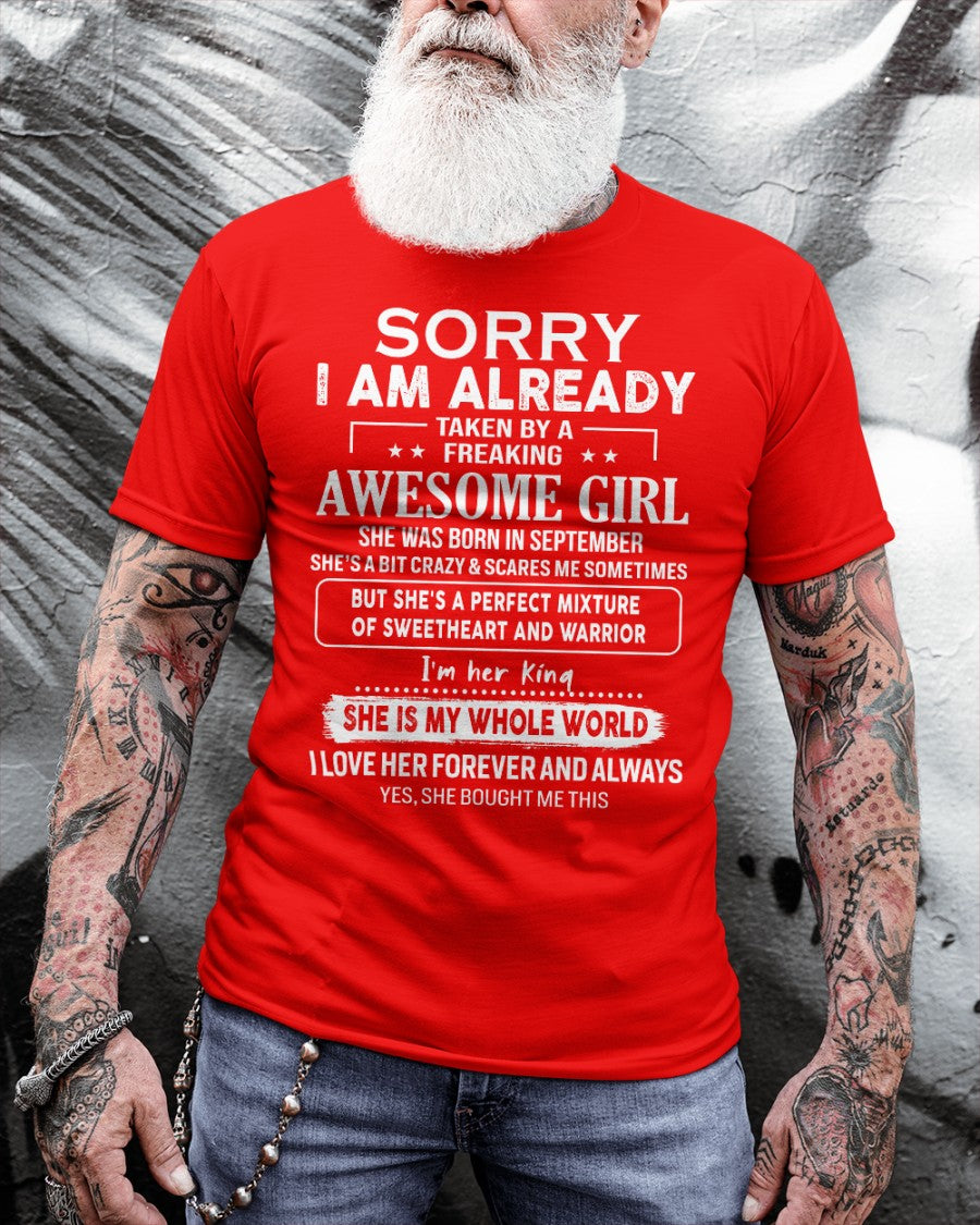 September - Awesome girl - Perfect gift for your boyfriend - (SKU06-69-09) - SUN09