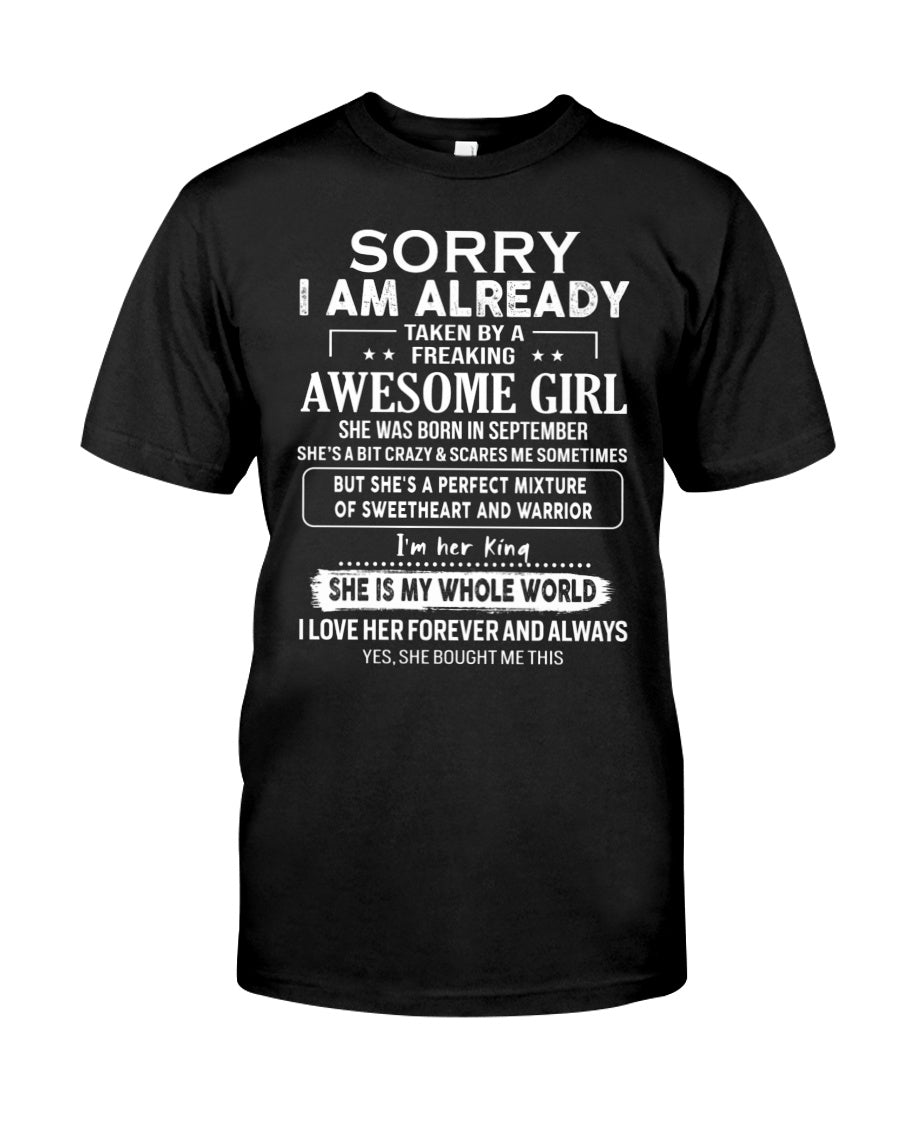 September - Awesome girl - Perfect gift for your boyfriend - (SKU06-69-09) - SUN09