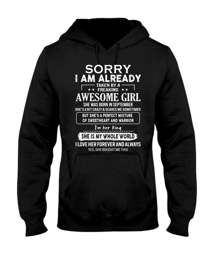 September - Awesome girl - Perfect gift for your boyfriend - (SKU06-69-09) - SUN09