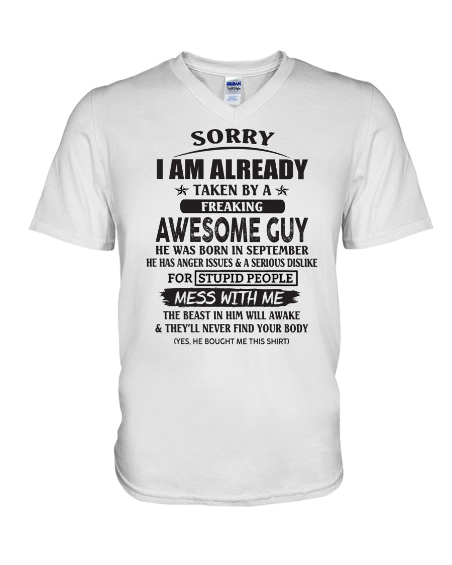 September - Awesome guy - The special gift for your girlfriend, wife - (SORRY-GUYS) - SUN09
