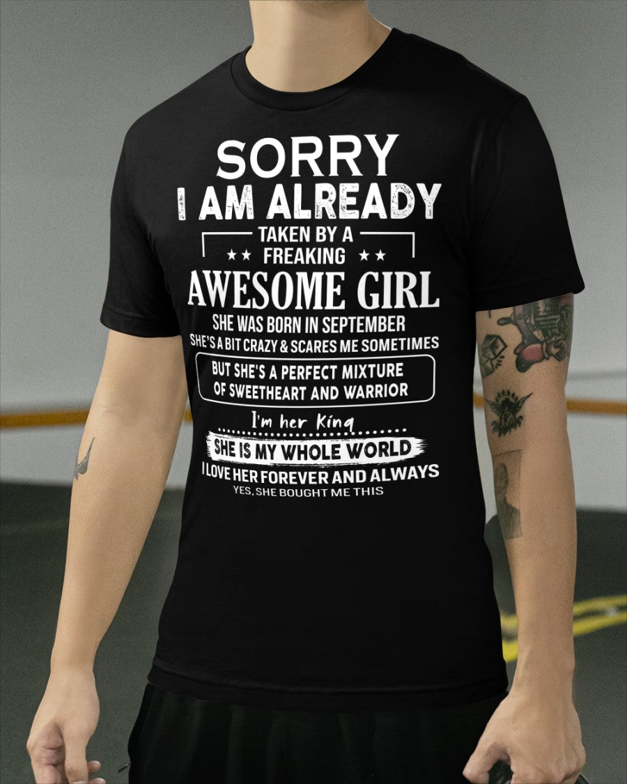 September - Awesome girl - Perfect gift for your boyfriend - (SKU06-69-09) - SUN09