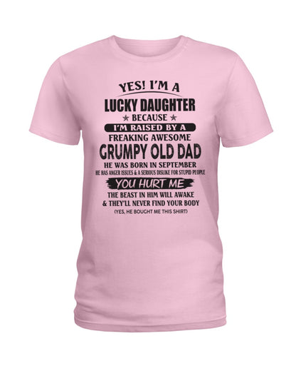 September - Yes! I'm a Lucky Daughter - The perfect gift for your daughter - (SKU07-85-09) - SUN09