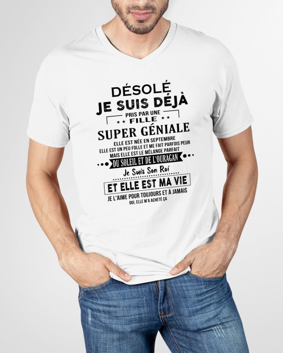 Septembre - Petite amie incroyable née en Septembre - Le cadeau parfait pour son petit ami - SUN09 (SKU.FR.SS-09)
