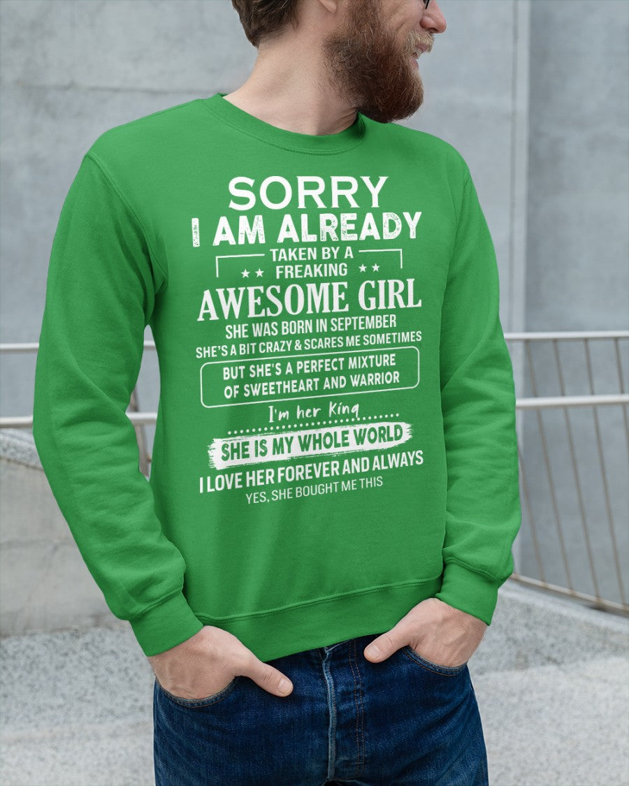 September - Awesome girl - Perfect gift for your boyfriend - (SKU06-69-09) - SUN09