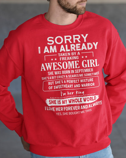 September - Awesome girl - Perfect gift for your boyfriend - (SKU06-69-09) - SUN09