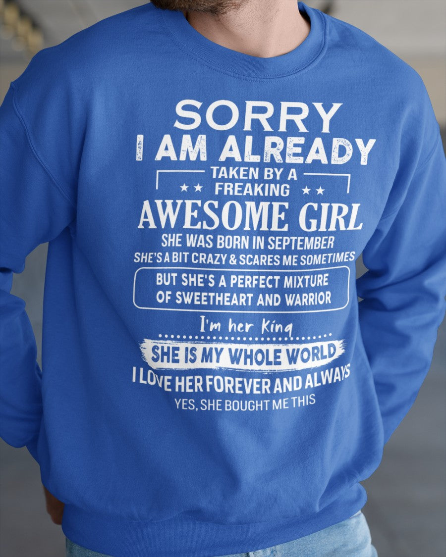 September - Awesome girl - Perfect gift for your boyfriend - (SKU06-69-09) - SUN09