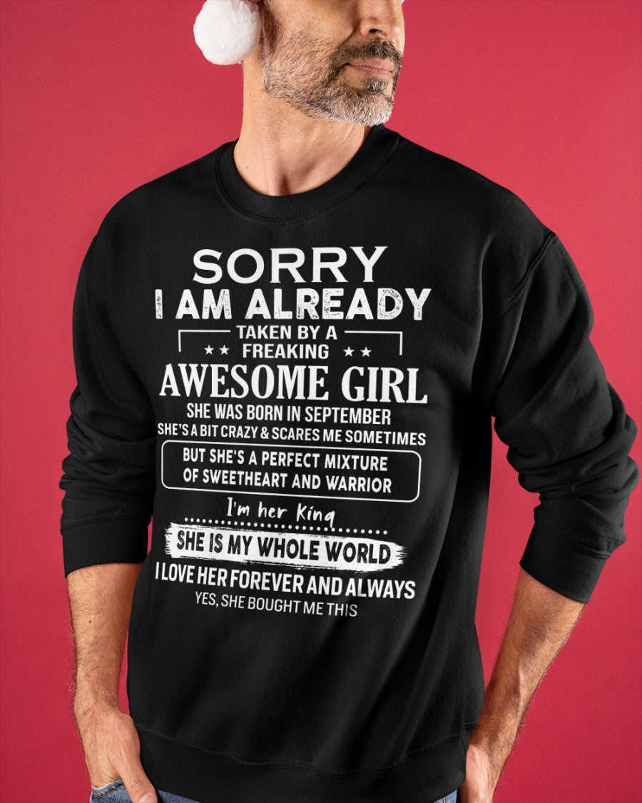 September - Awesome girl - Perfect gift for your boyfriend - (SKU06-69-09) - SUN09