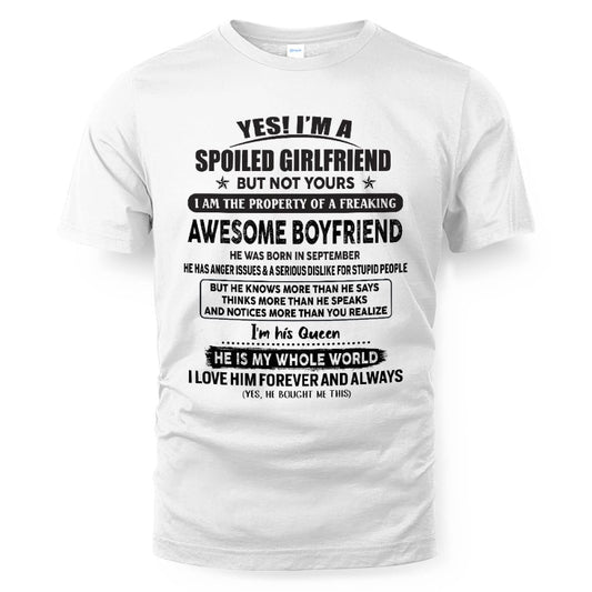 September - Awesome Boyfriend Born In September - Special gift for your Girlfriend - (SKU09-GF-09)