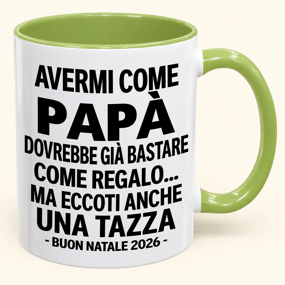 Avermi come papà è già un regalo sufficiente – Tazza bicolore divertente – Regalo di Natale 2026 (SKU2610-201)