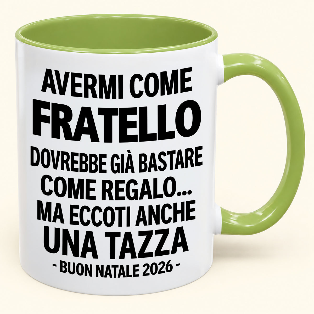 Avermi come fratello è già un regalo sufficiente – Tazza bicolore divertente – Regalo di Natale 2026 (SKU2610-204) MUGIT