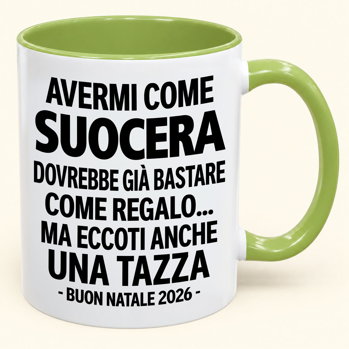 Avermi come suocera è già un regalo sufficiente – Tazza bicolore divertente – Regalo di Natale 2026 (SKU2610-238) MUGIT