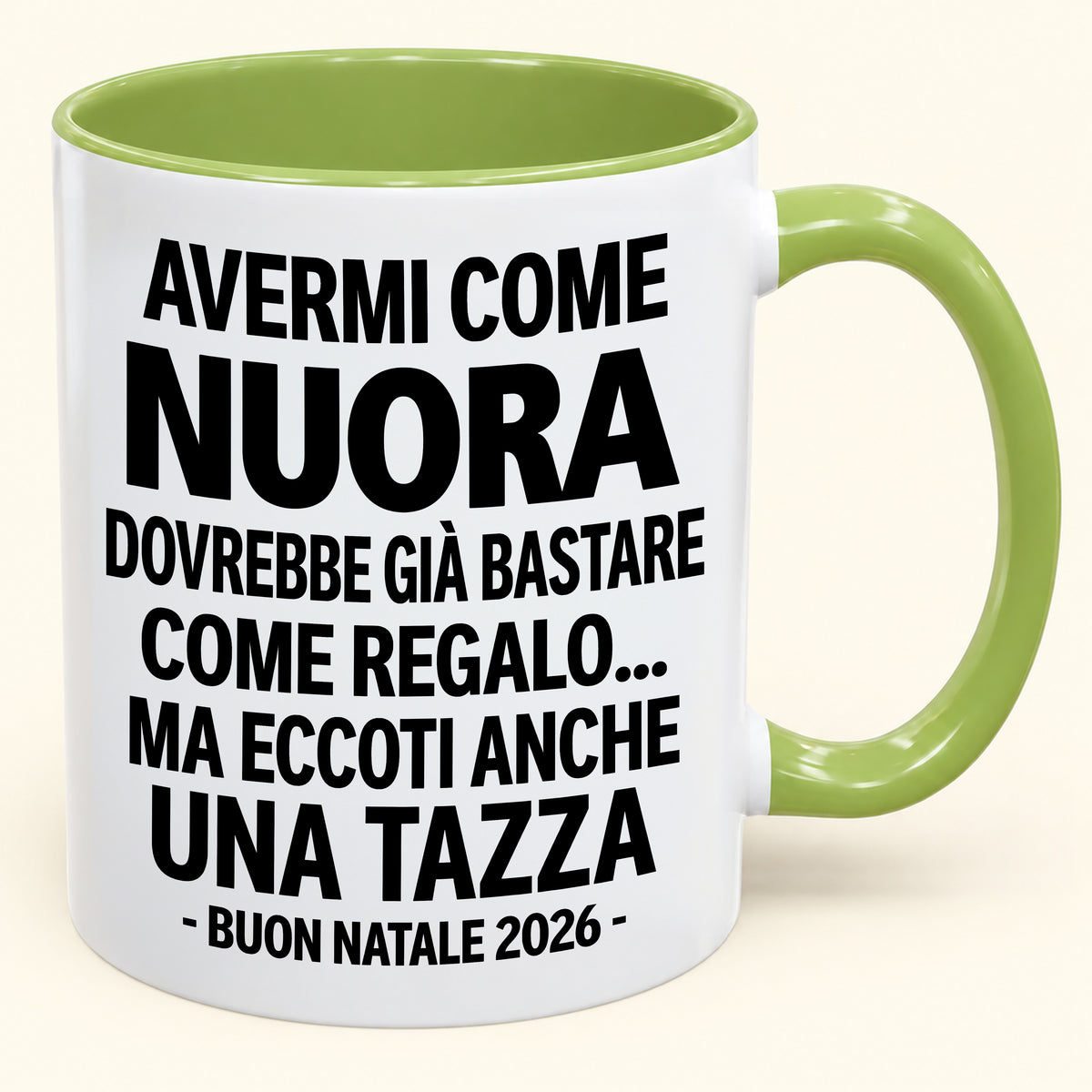 Avermi come nuora è già un regalo sufficiente – Tazza bicolore divertente – Regalo di Natale 2026 (SKU2610-272) MUGIT