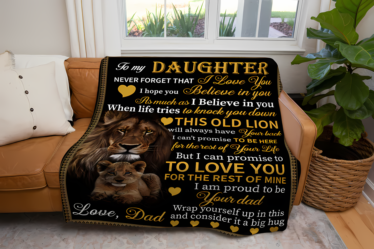 Couverture cadeau spéciale pour votre fille - De la part de papa