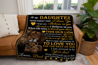 Couverture cadeau spéciale pour votre fille - De la part de papa