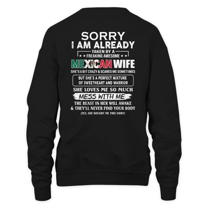 Awesome Mexican wife - Funny gift - The Perfect gift for your husband - (SKUT8-NK) - SUN MEXICAN
