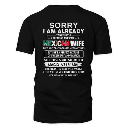 Awesome Mexican wife - Funny gift - The Perfect gift for your husband - (SKUT8-NK) - SUN MEXICAN