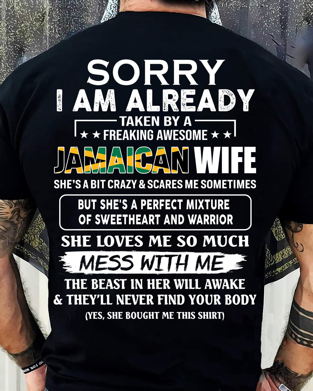 Awesome Jamaican wife - Funny gift - The Perfect gift for your husband - (SKUT8-NK) - SUN JAMAICAN