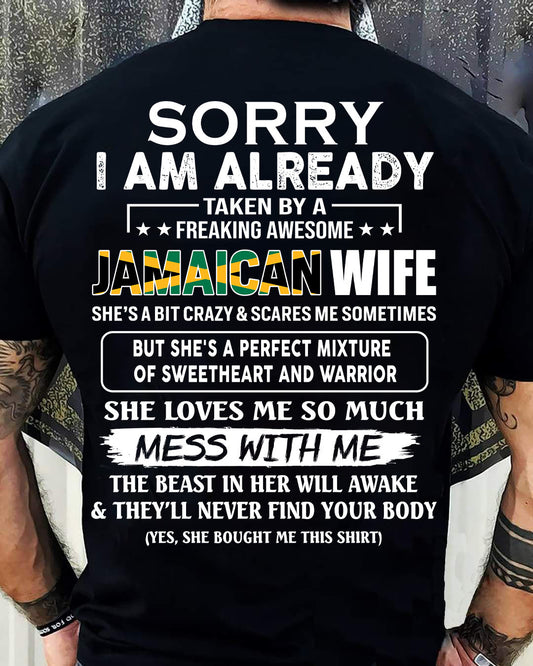 Awesome Jamaican wife - Funny gift - The Perfect gift for your husband - (SKUT8-NK) - SUN JAMAICAN