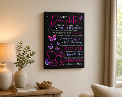 To My Daughter - Premium Canvas Wall Art From Mom - SUN00 (SKU2607-120)