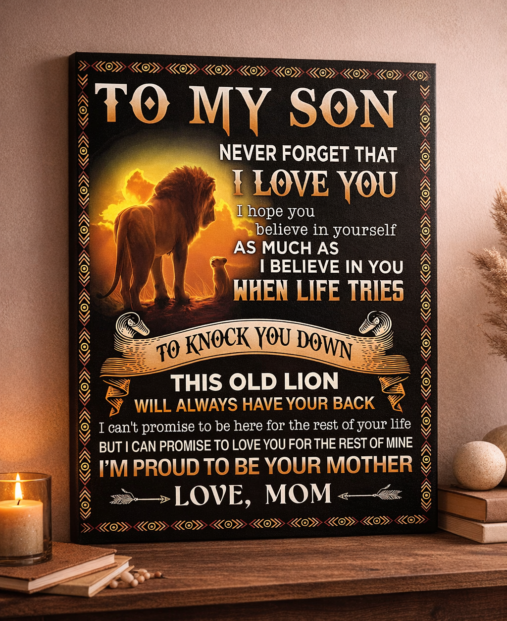 CANVAS FOR SON - BEST GIFT FROM MOM - SUN00 (SKU2604-149)
