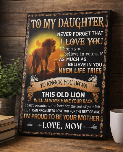 CANVAS FOR DAUGHTER - BEST GIFT FROM MOM - SUN00 (SKU2604-151)
