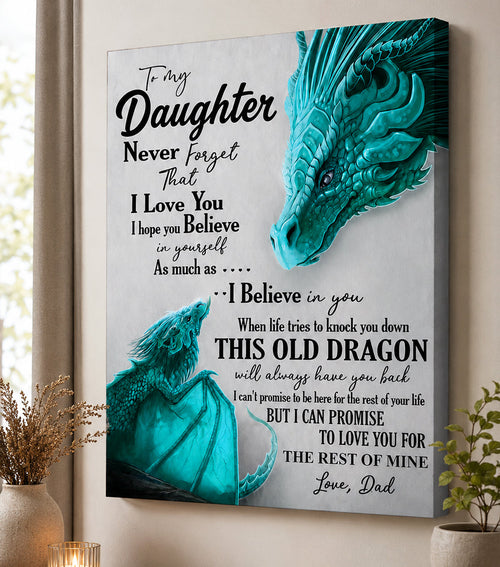 CANVAS FOR DAUGHTER - BEST GIFT FROM DAD - SUN00 (SKU2605-181)