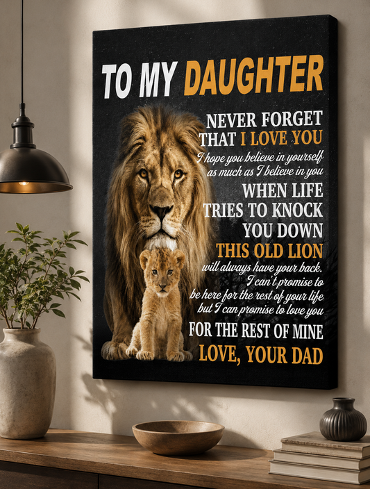 CANVAS FOR DAUGHTER - BEST GIFT FROM DAD - SUN00 (SKU2605-54)