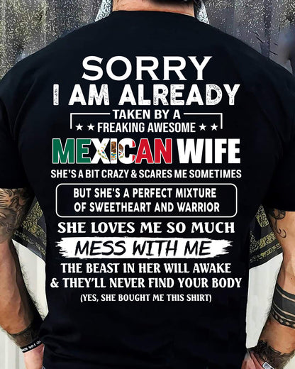 Awesome Mexican wife - Funny gift - The Perfect gift for your husband - (SKUT8-NK) - SUN MEXICAN