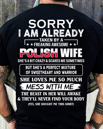 Awesome Polish wife - Funny gift - The Perfect gift for your husband - (SKUT8-NK) - SUN POLISH