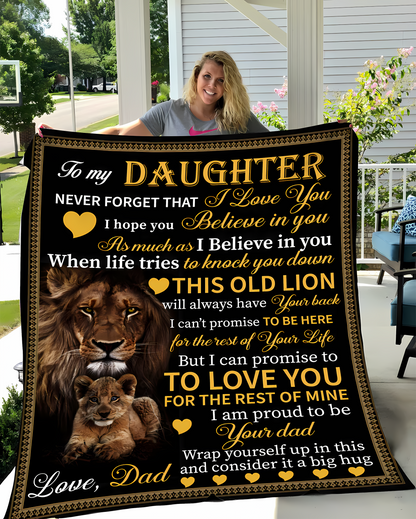 Couverture cadeau spéciale pour votre fille - De la part de papa