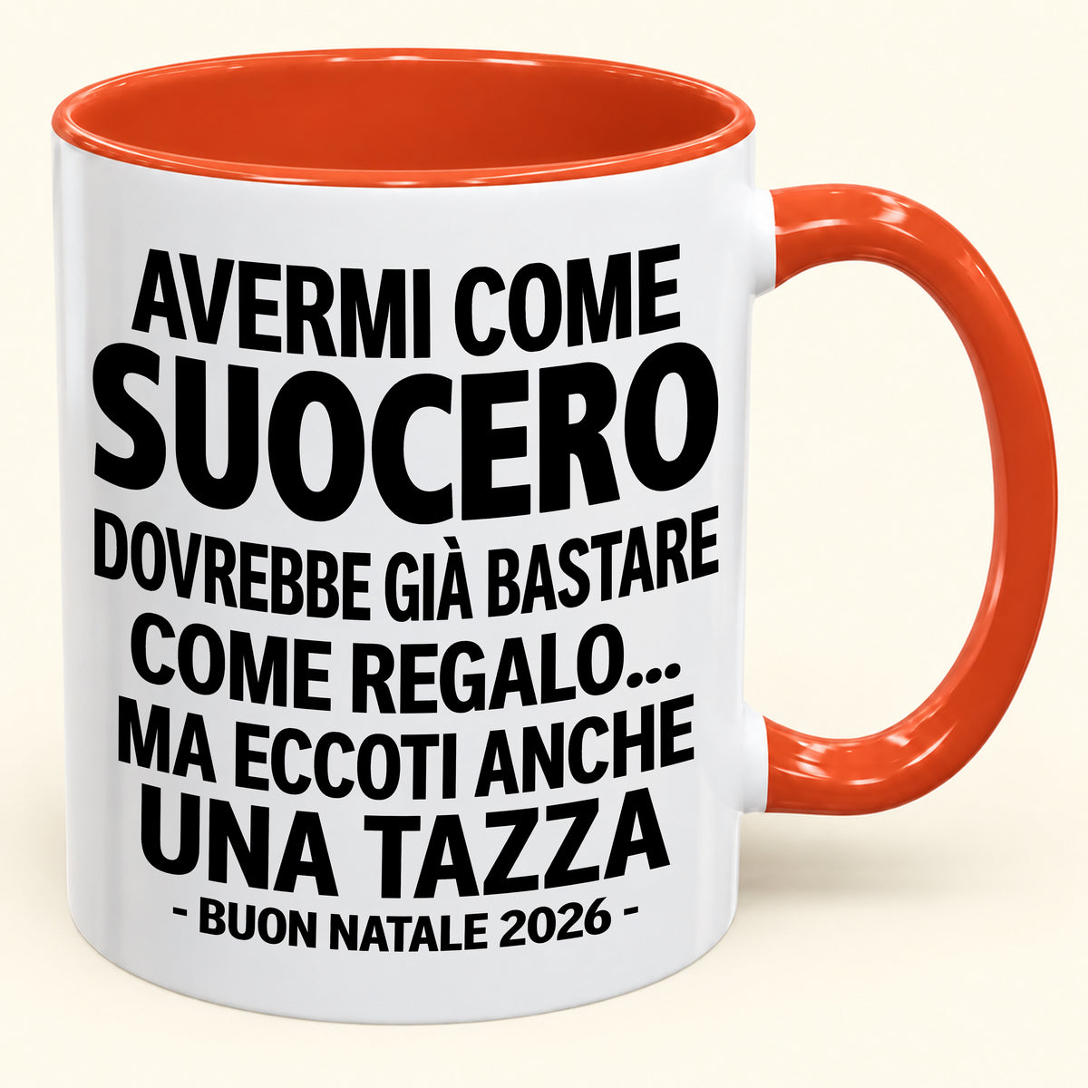 Avermi come suocero è già un regalo sufficiente – Tazza bicolore divertente – Regalo di Natale 2026 (SKU2610-239) MUGIT