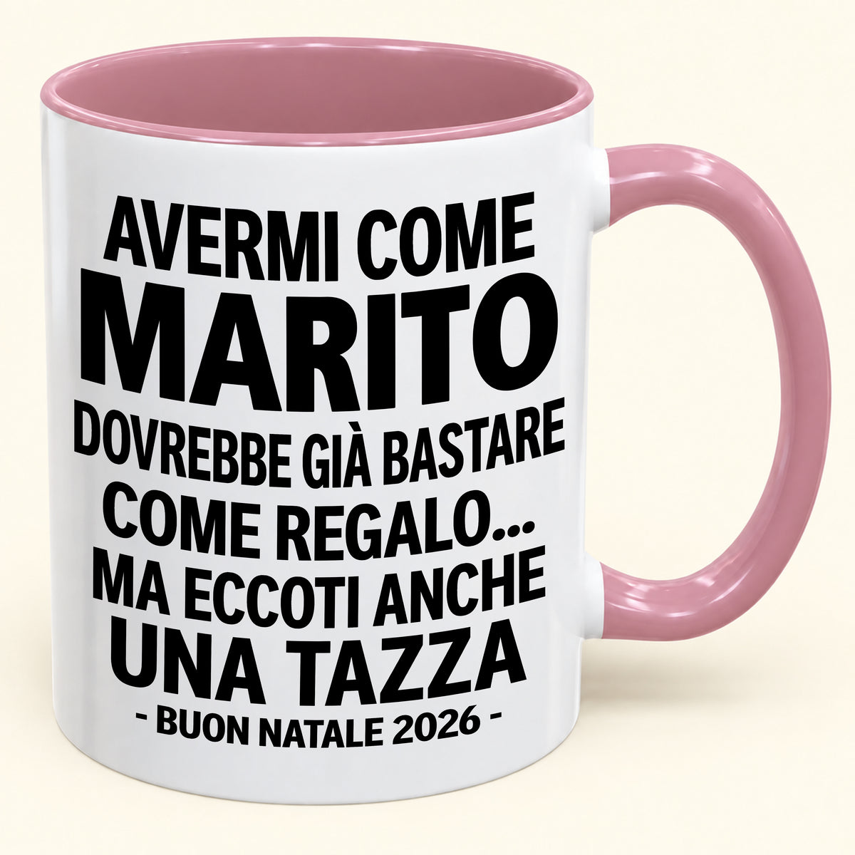 Avermi come marito è già un regalo sufficiente – Tazza bicolore divertente – Regalo di Natale 2026 (SKU2610-237) MUGIT