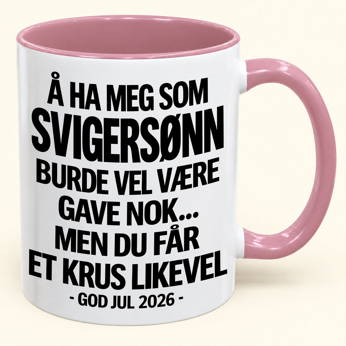 Å Ha Meg Som SVIGERSØNN Er Gave Nok – Morsomt Tofarget Kaffekrus – Julegave 2026 (SKU2610-423) MUGNO