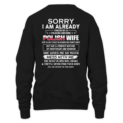 Awesome Polish wife - Funny gift - The Perfect gift for your husband - (SKUT8-NK) - SUN POLISH