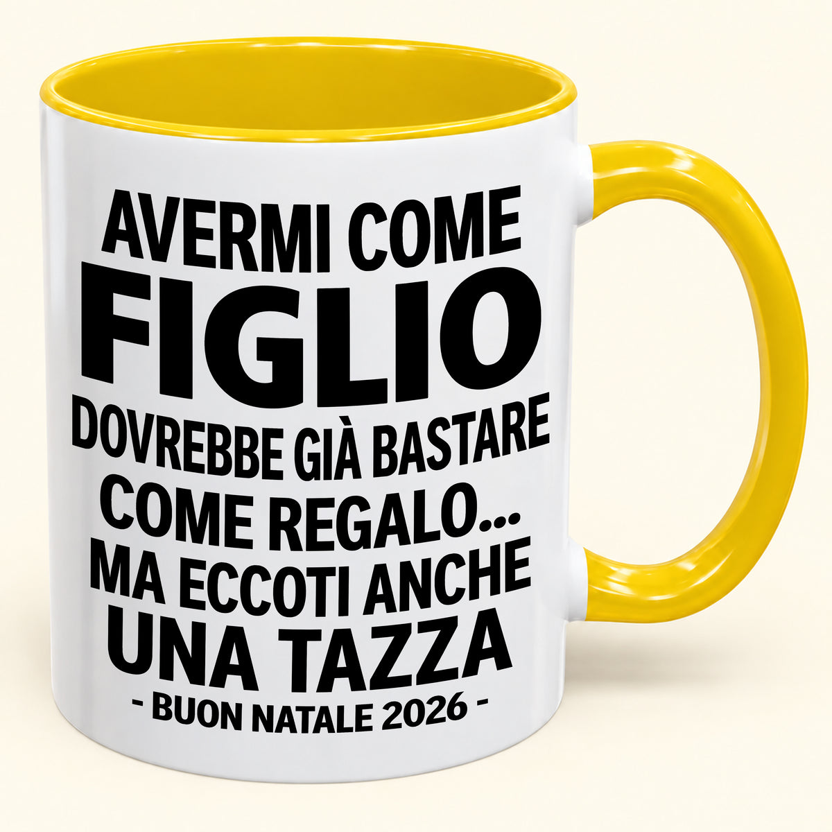 Avermi come figlio è già un regalo sufficiente – Tazza bicolore divertente – Regalo di Natale 2026 (SKU2610-271) MUGIT