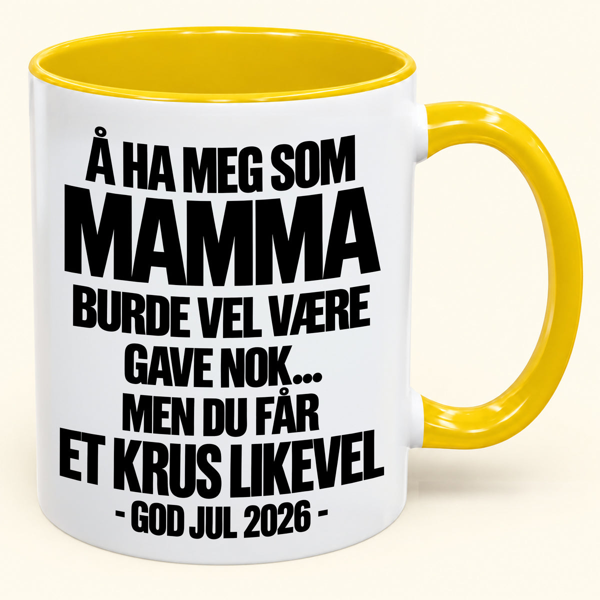 Å Ha Meg Som Mamma Er Gave Nok – Morsomt Tofarget Kaffekrus – Julegave 2026 (SKU2610-342) MUGNO