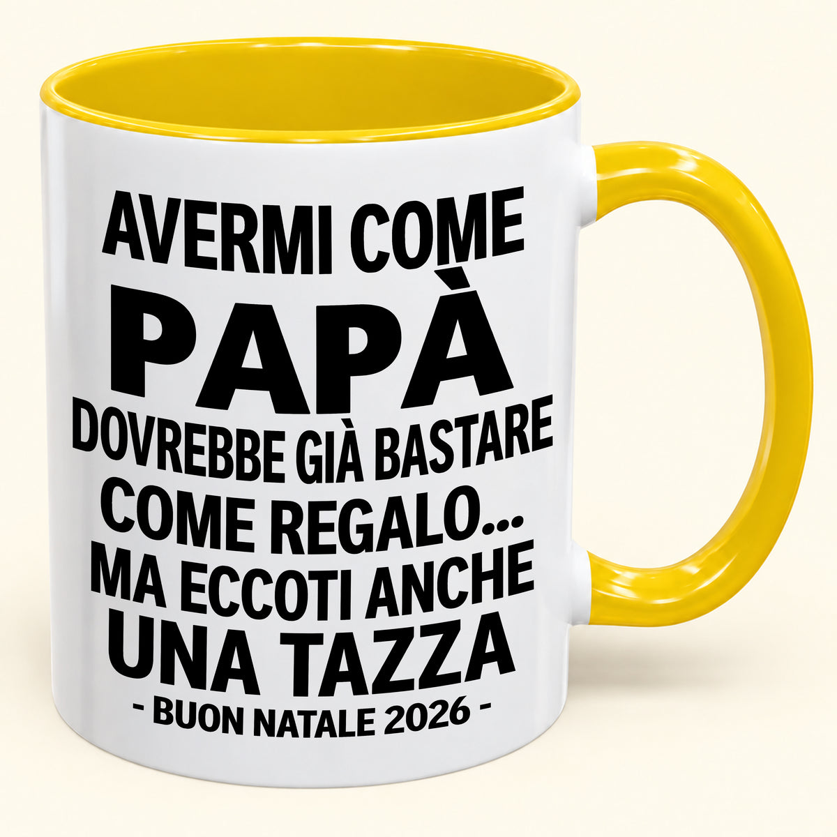 Avermi come papà è già un regalo sufficiente – Tazza bicolore divertente – Regalo di Natale 2026 (SKU2610-201)
