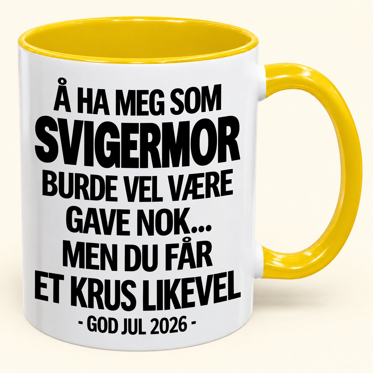 Å Ha Meg Som SVIGERMOR Er Gave Nok – Morsomt Tofarget Kaffekrus – Julegave 2026 (SKU2610-621) MUGNO