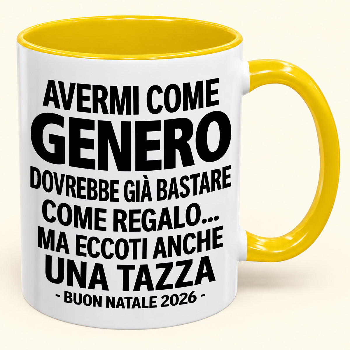 Avermi come genero è già un regalo sufficiente – Tazza bicolore divertente – Regalo di Natale 2026 (SKU2610-273) MUGIT