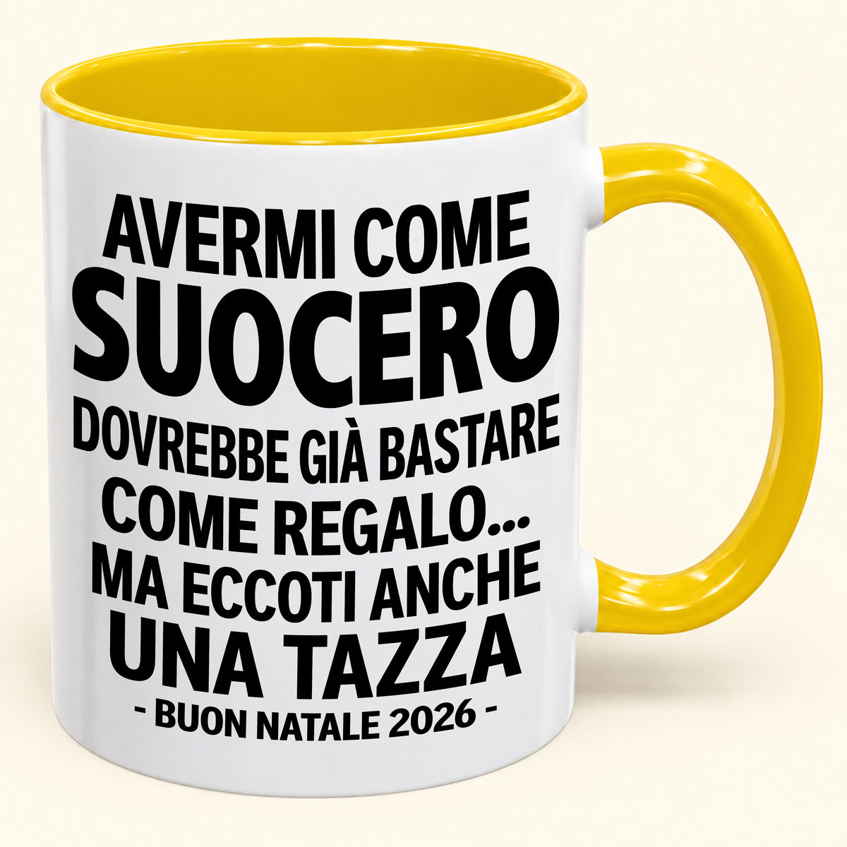 Avermi come suocero è già un regalo sufficiente – Tazza bicolore divertente – Regalo di Natale 2026 (SKU2610-239) MUGIT