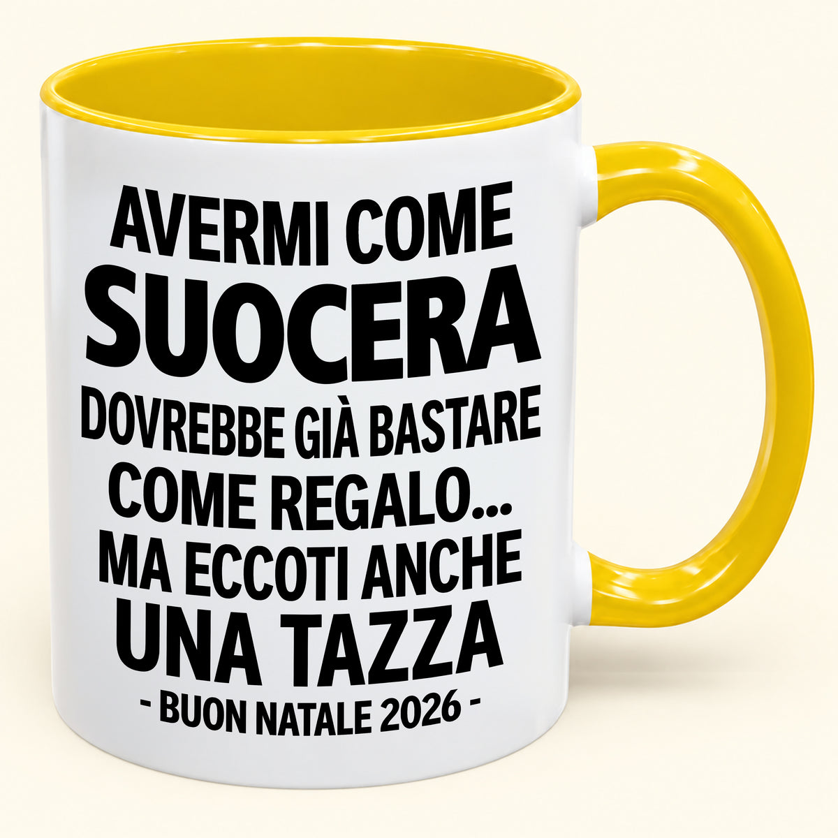 Avermi come suocera è già un regalo sufficiente – Tazza bicolore divertente – Regalo di Natale 2026 (SKU2610-238) MUGIT