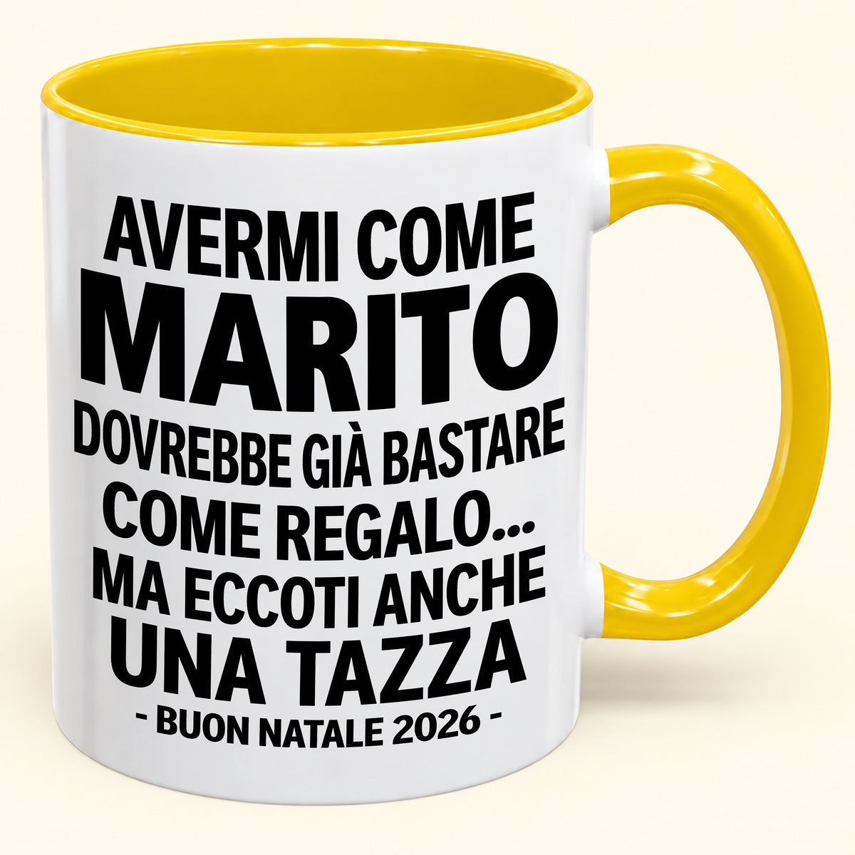 Avermi come marito è già un regalo sufficiente – Tazza bicolore divertente – Regalo di Natale 2026 (SKU2610-237) MUGIT