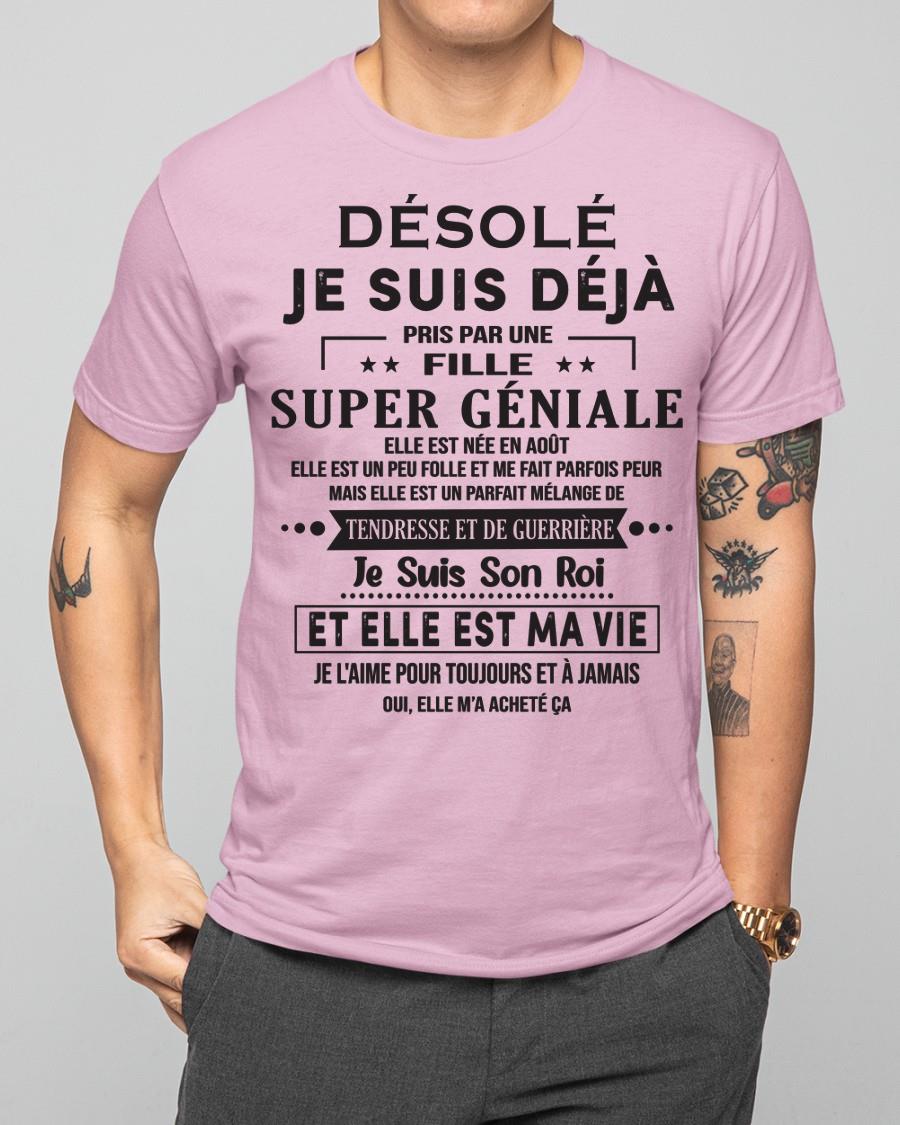 Désolé les filles, je suis déjà pris - Ma copine est folle et adorable - Cadeau spécial pour votre petit ami ou mari - (SKU06-04-08) - SUN08