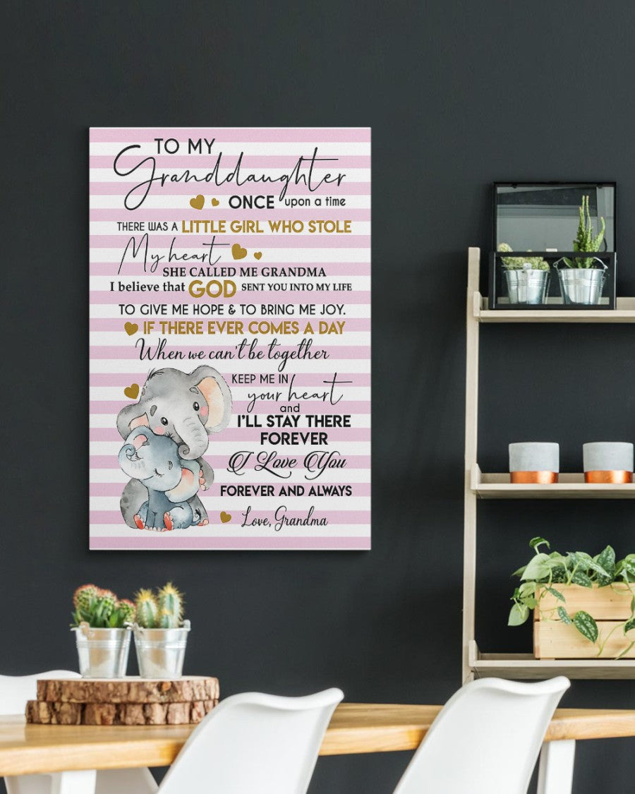 To My Granddaughter - Premium Canvas Wall Art From Grandma - SUN00 (SKU2607-119)