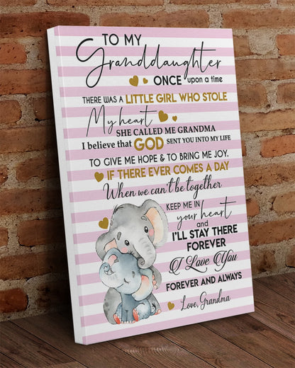 To My Granddaughter - Premium Canvas Wall Art From Grandma - SUN00 (SKU2607-119)
